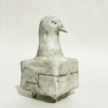 Sculpture titled ""Geometry of birds.…" by Marina Shavyrina-Shkoliar, Original Artwork, Polymer clay