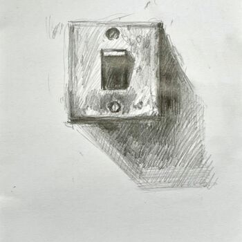 Tekening getiteld ""Old doorbell"" door Marina Shavyrina-Shkoliar, Origineel Kunstwerk, Potlood