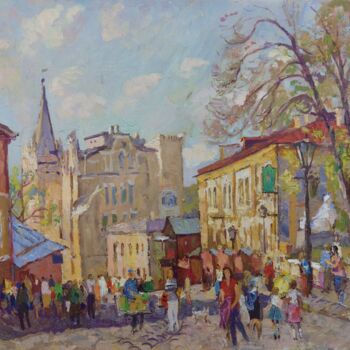 Painting titled "Andreevsky descent.…" by Serhiy Vutyanov, Original Artwork, Oil