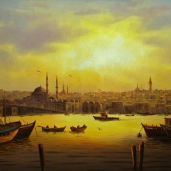 Pintura intitulada "Bosphorus_5.jpg" por Şeref Aydınlık, Obras de arte originais, Óleo