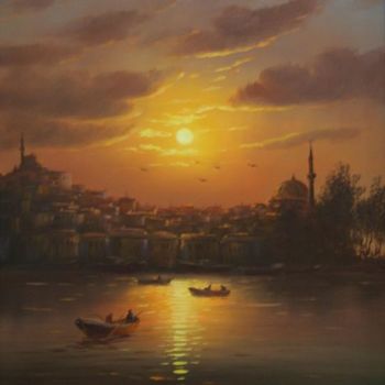 Pintura intitulada "Bosphorus_6.jpg" por Şeref Aydınlık, Obras de arte originais, Óleo