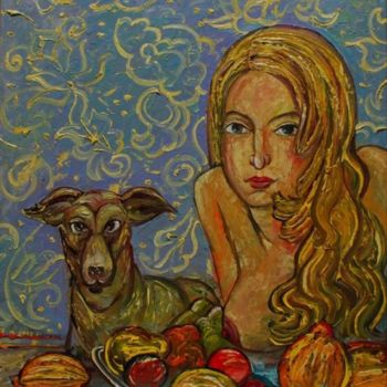 Painting titled "Forbidden Fruit" by Sete, Original Artwork