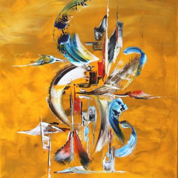 Картина под названием "Ambiance onirique" - Jean Louis Serodes, Подлинное произведение искусства, Акрил Установлен на Деревя…
