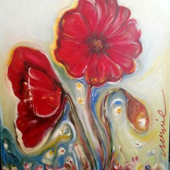 "my flowers" başlıklı Tablo Serpil Vesek tarafından, Orijinal sanat, Akrilik