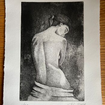 Incisioni, stampe intitolato "WOMAN" da Ramón Serra, Opera d'arte originale, Acquaforte