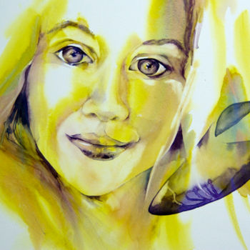 Peinture intitulée "Rêve de Babouche" par Isabelle Seruch Capouillez, Œuvre d'art originale, Aquarelle