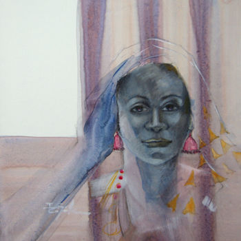 Peinture intitulée "reflets" par Isabelle Seruch Capouillez, Œuvre d'art originale, Acrylique Monté sur Châssis en bois