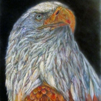 Картина под названием "Крылатый хищник" - Servak, Подлинное произведение искусства, Пастель