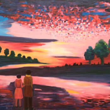 Картина под названием "Oteando el horizonte" - Servelio Hernández Sierra, Подлинное произведение искусства, Масло