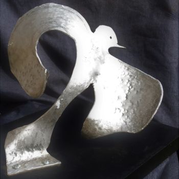 Sculpture intitulée "oiseau-alu-1." par Servin, Œuvre d'art originale, Métaux
