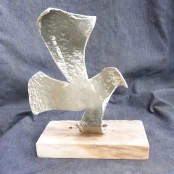 Escultura titulada "Oiseau-alu-3" por Servin, Obra de arte original, Metales