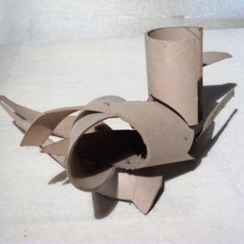 Sculpture titled "sculpture abstraite…" by Servin, Original Artwork, Cardboard