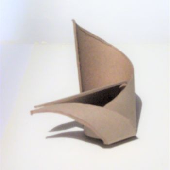 Sculpture titled "Sculpture abstraite…" by Servin, Original Artwork, Cardboard