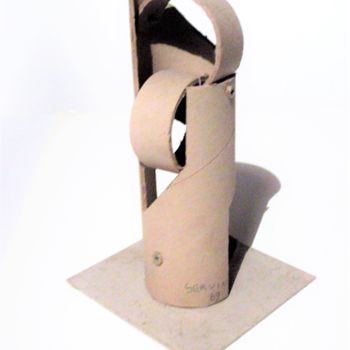 Rzeźba zatytułowany „Sculpture abstraite…” autorstwa Servin, Oryginalna praca, Karton