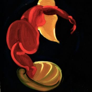 Pintura intitulada "La naissance de Vén…" por Servin, Obras de arte originais, Óleo