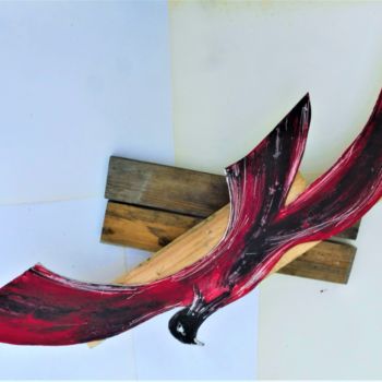 Sculpture titled "oiseau charpenté 2" by Servin, Original Artwork, Wood