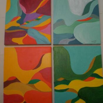 Digitale Kunst mit dem Titel "Four Seasons- 4-in-1" von Sesha, Original-Kunstwerk, Öl