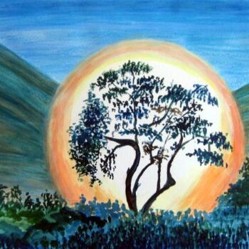 Digital Arts titled ""Dancing Trees"" by Sesha, Original Artwork, Oil