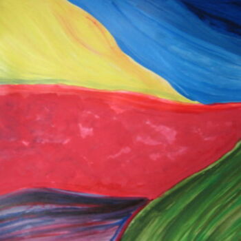Digital Arts titled "Abstract Landscape" by Sesha, Original Artwork, Oil