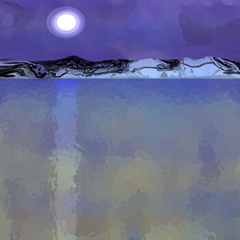 Digital Arts titled "Winter Night" by Sesha, Original Artwork, Oil