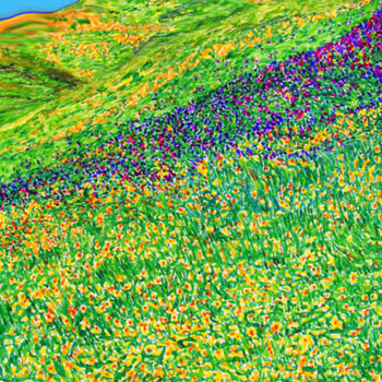 Grafika cyfrowa / sztuka generowana cyfrowo zatytułowany „Spring Flowers” autorstwa Sesha, Oryginalna praca, Olej
