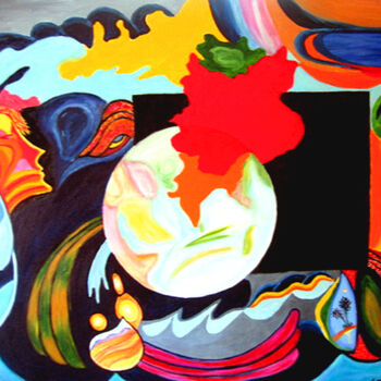 Цифровое искусство под названием "painting-the-world-…" - Sesha, Подлинное произведение искусства
