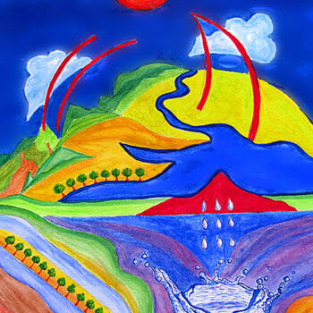 Arte digitale intitolato "painting-watercolou…" da Sesha, Opera d'arte originale