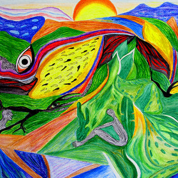 Arts numériques intitulée "paintings-watercolo…" par Sesha, Œuvre d'art originale