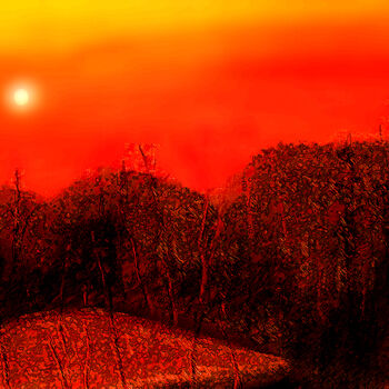 Digital Arts titled "pastel-painting-sun…" by Sesha, Original Artwork