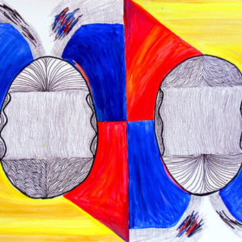 Digital Arts titled "Opposite views" by Seshadri, Original Artwork, Oil