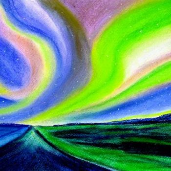 Digital Arts titled "Aurora Borealis-The…" by Seshadri, Original Artwork, Oil