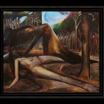 Pintura titulada "outdoor dying" por Seshadri, Obra de arte original