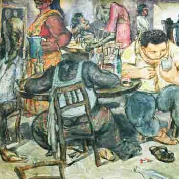 Painting titled "the bar" by Seshadri, Original Artwork