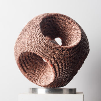 Sculpture intitulée "Circle X" par Seungwoo Kim, Œuvre d'art originale, Acier inoxydable