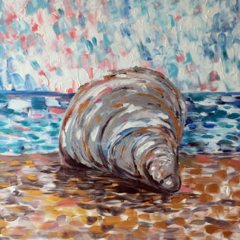 Painting titled "Seashell / Sound of…" by Seva Novruz, Original Artwork, Acrylic