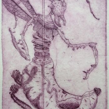 Εκτυπώσεις & Χαρακτικά με τίτλο ""Mantisis Fantaisus"" από Sèvange, Αυθεντικά έργα τέχνης, Χαρακτική