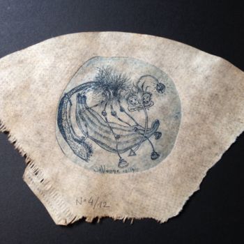 Gravures & estampes intitulée "« Moustique à haut…" par Sèvange, Œuvre d'art originale, Gravure