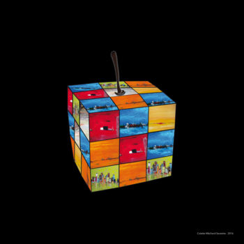 Digitale Kunst getiteld "Apéro-cube.jpg" door Colette Mâchard-Sevestre, Origineel Kunstwerk, Digitaal Schilderwerk