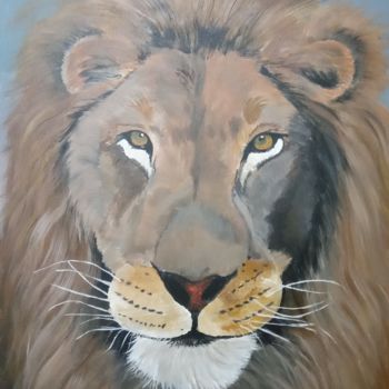 "Le lion songeur" başlıklı Tablo Severine Delanoue tarafından, Orijinal sanat, Akrilik