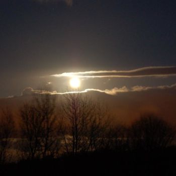 Фотография под названием "pleine lune février…" - Sève, Подлинное произведение искусства