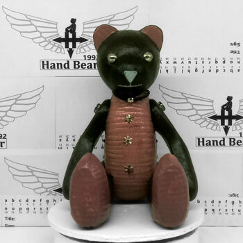 Sculpture titled "Hand Bear / HB-BF034" by Seven E, Original Artwork, Plastic