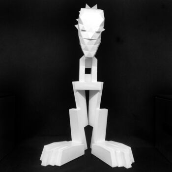 Sculpture titled "Modern human Ⅱ" by Seven E, Original Artwork, Paper