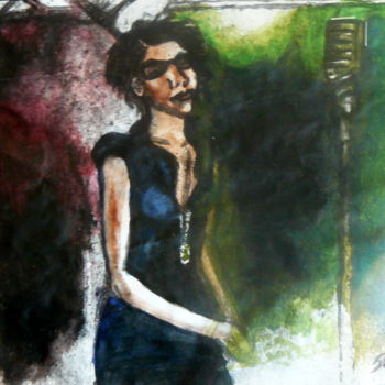 Painting titled "Down, backings besi…" by S F P (Severe), Original Artwork, Ink