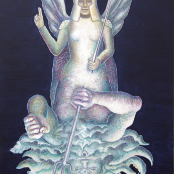 Painting titled "Athena Poseïdon" by Séverin Krön, Original Artwork
