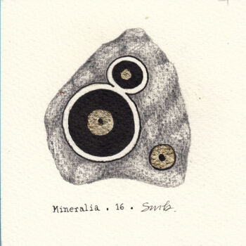 Рисунок под названием "Mineralia • 16" - Séverine Bourgeois, Подлинное произведение искусства, Графит