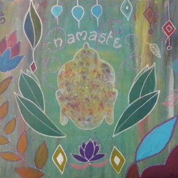 Malerei mit dem Titel "Namaste" von Séverine K. Art'Zen, Original-Kunstwerk, Acryl