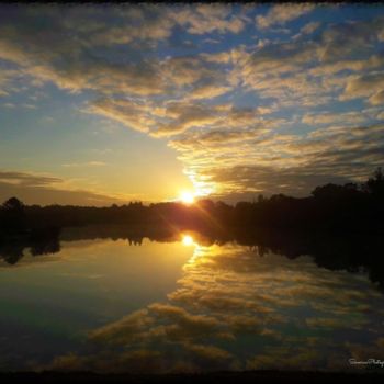 Photographie intitulée "lever de soleil au…" par Séverine K. Art'Zen, Œuvre d'art originale, Photographie non manipulée