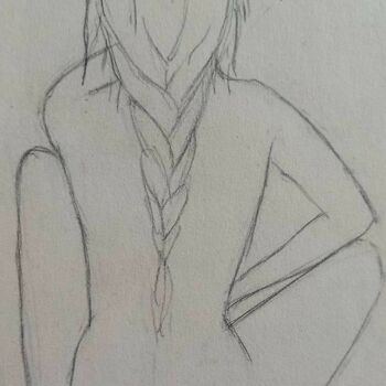 Dessin intitulée "Turn around" par Séverine Florin, Œuvre d'art originale, Crayon