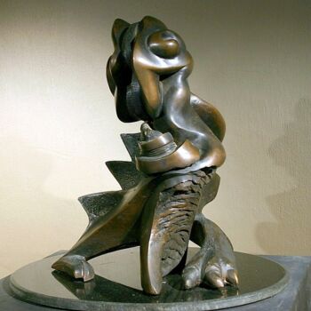 Sculpture titled "ORGANIC AMBIGUITY" by Severino Braccialarghe, Original Artwork, Bronze