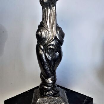 Sculpture titled "IDOLATRIA AFRICANA" by Severino Braccialarghe, Original Artwork, Stainless Steel